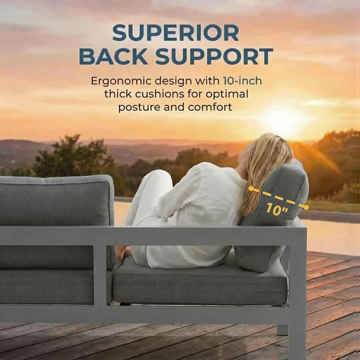 All Weather Aluminum Patio Furniture Set For Outdoor Use