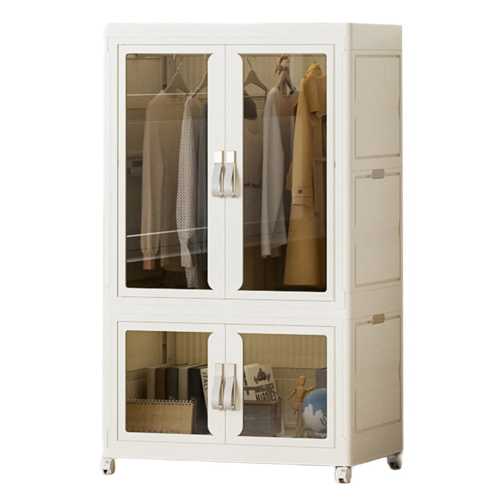 NovaSphere Portable Closet Wardrobe With Hanging Rod and Shelves