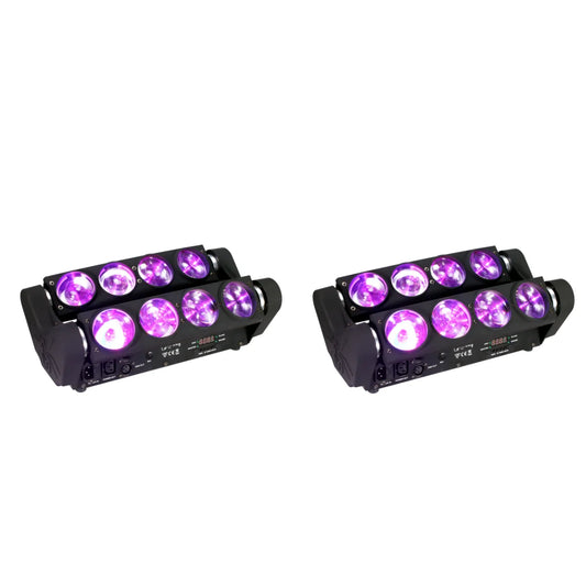 Hyulights 15W RGBW Beam Moving Head Stage Lights Pair