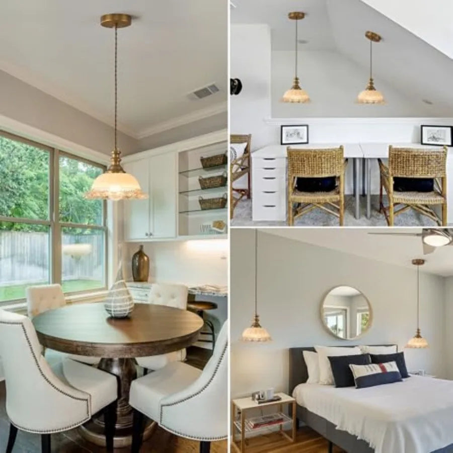 Modern Glass Pendant Lighting Fixture for Kitchen Dining and Bedroom