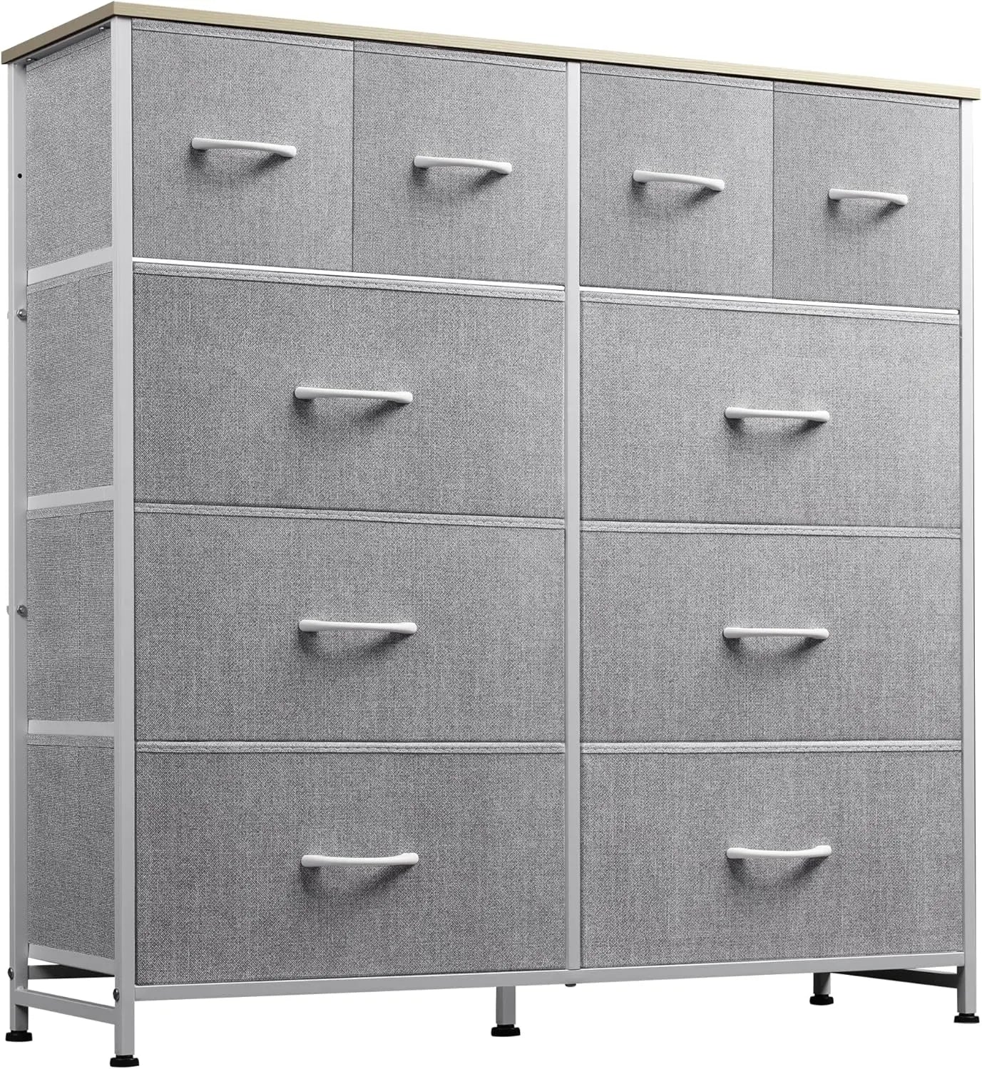 WLIVE Ten Drawer Fabric Dresser for Bedroom and Living Room