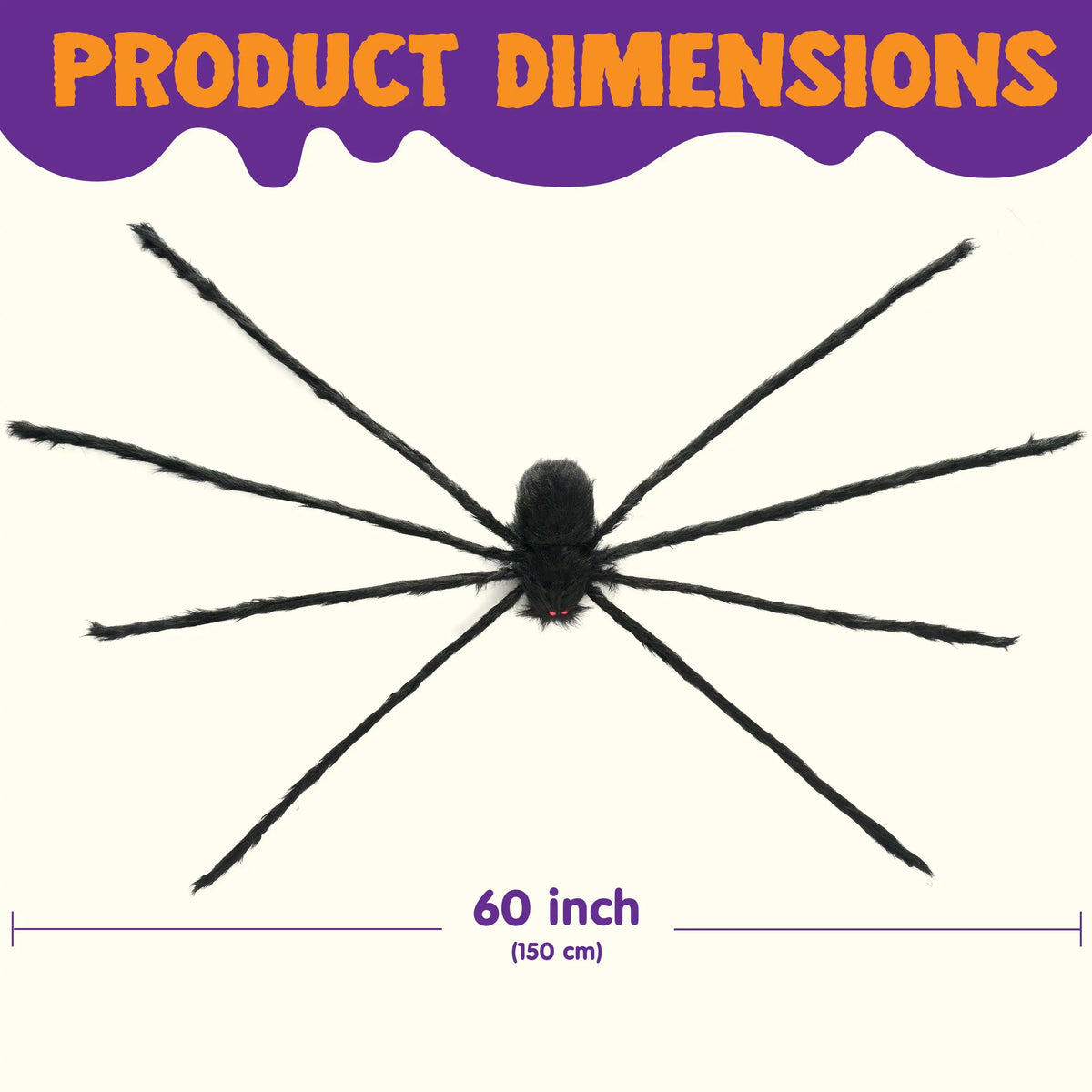 Joyfy Light Up Giant Spider Halloween Outdoor Decoration Prop
