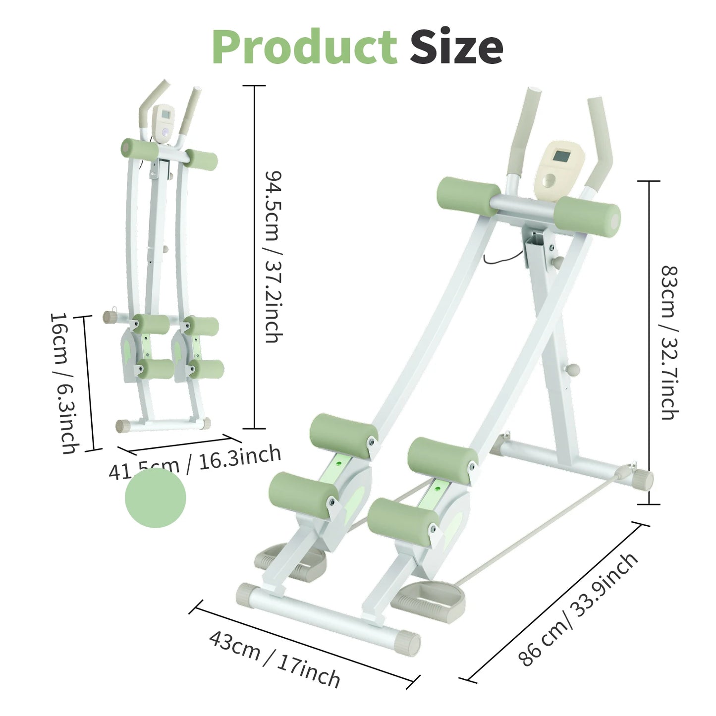 Abdominal Curling Exercise Machine Dual Track Trainer for Home Gym