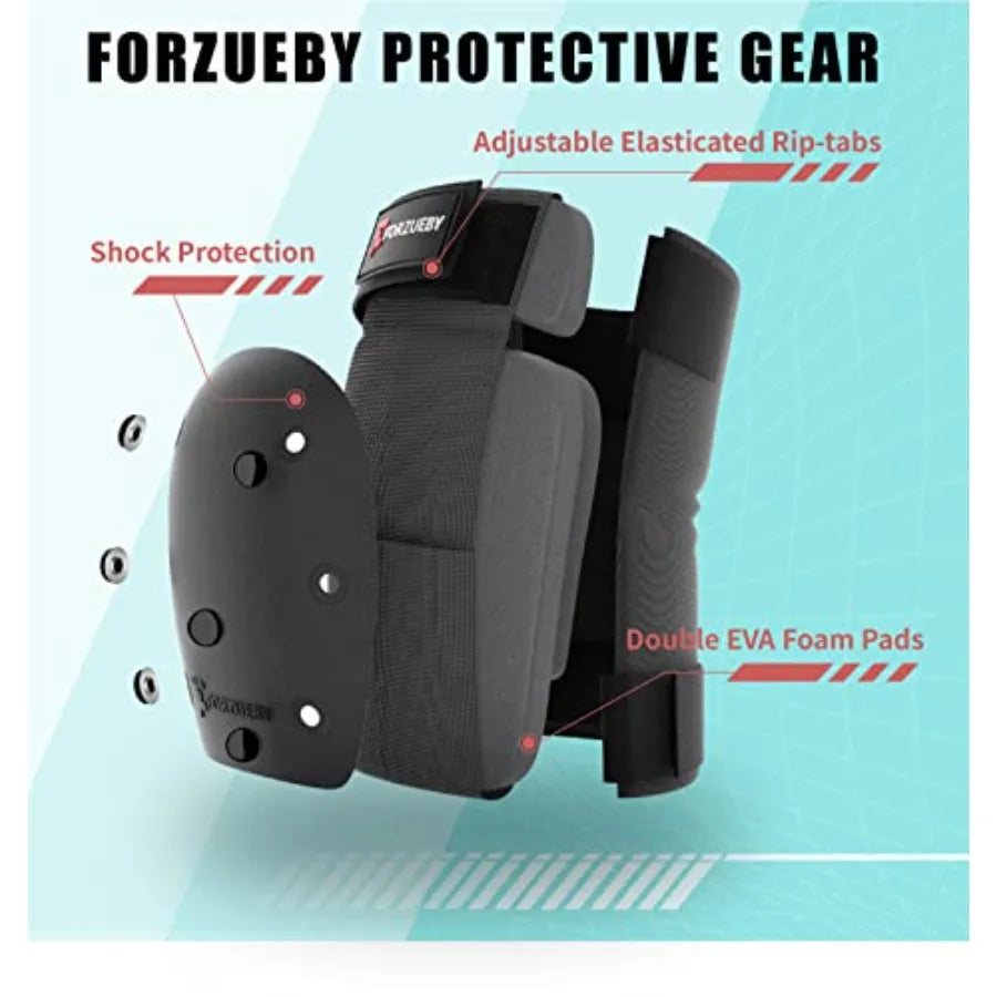 SixInOne Protective Gear Set Knee Elbow Wrist Pads Inline Skating