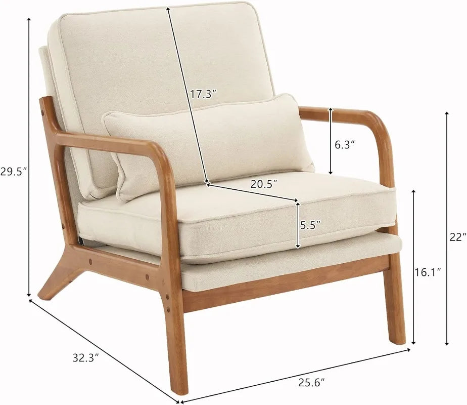 Bonnlo Accent Chairs Upholstered Mid Century Modern