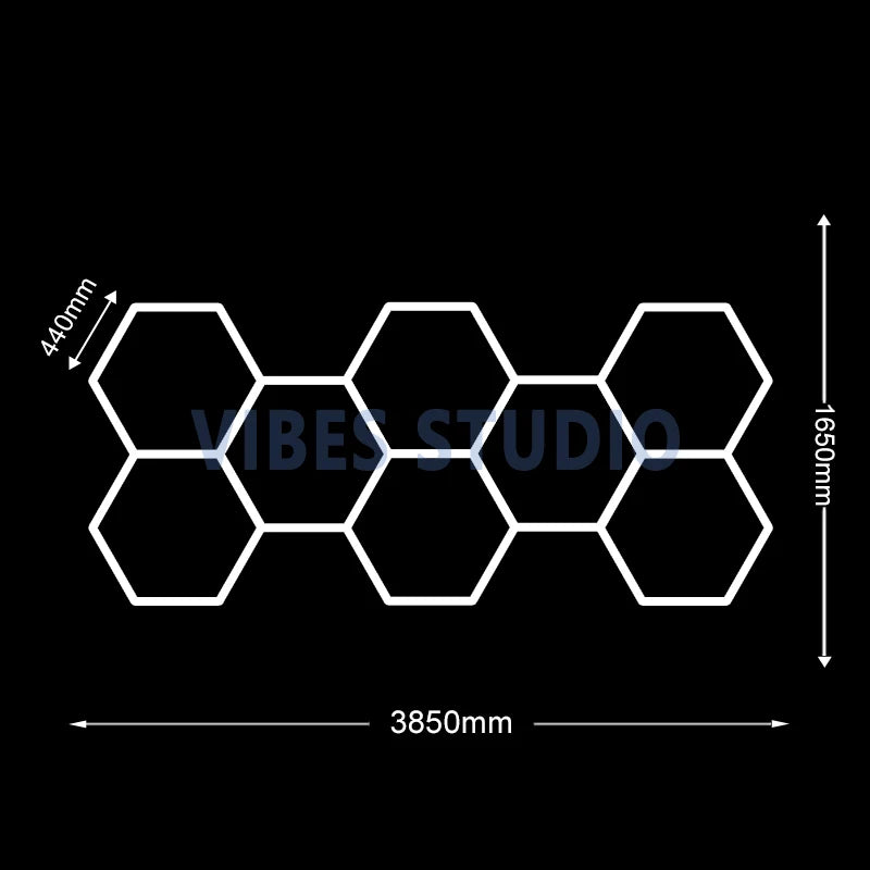 Hexagon LED Garage Light For Workshop And Car Detailing