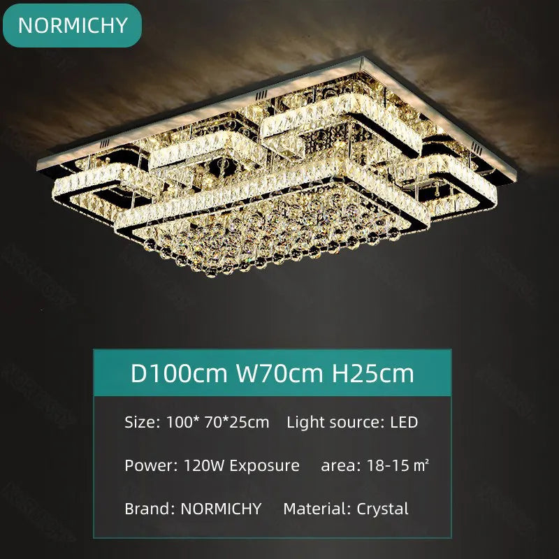 TAONUANSHU Modern Luxury Crystal LED Chandelier For Living Room