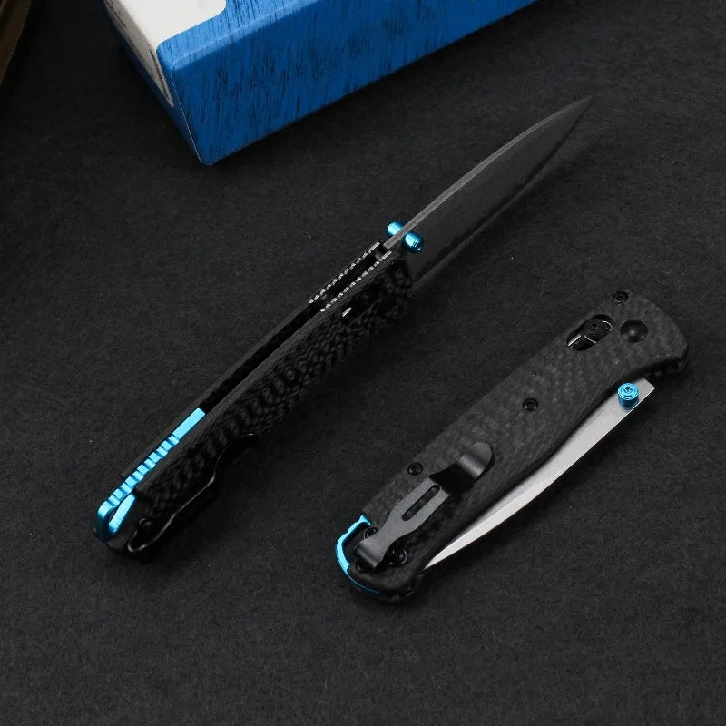 DIY Supplies Bugout 535 Damascus Steel Folding Pocket Knife
