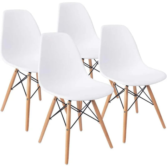 Furmax Modern DSW Dining Chair Set Mid Century Shell Plastic