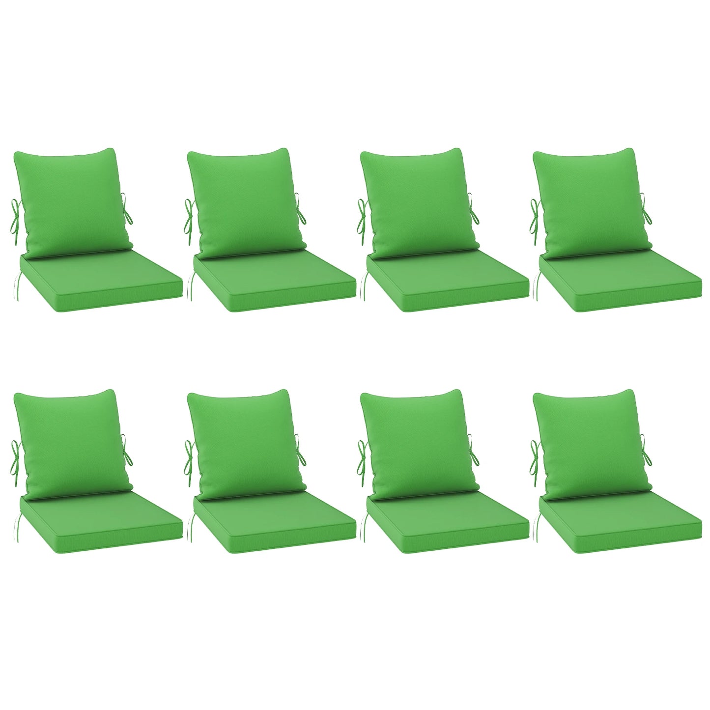 Outdoor Chair Cushions Set of 2, 24"× 24" Outdoor Sofa Replacement Cushions with Removable Cover for Patio Furniture
