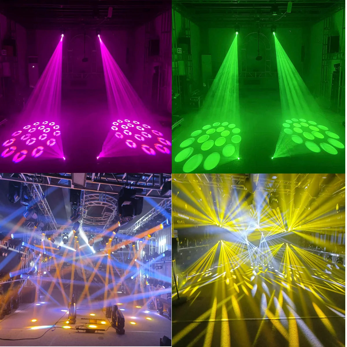 Hyulights 150W LED Moving Head Light Beam DMX Rotating Prisms