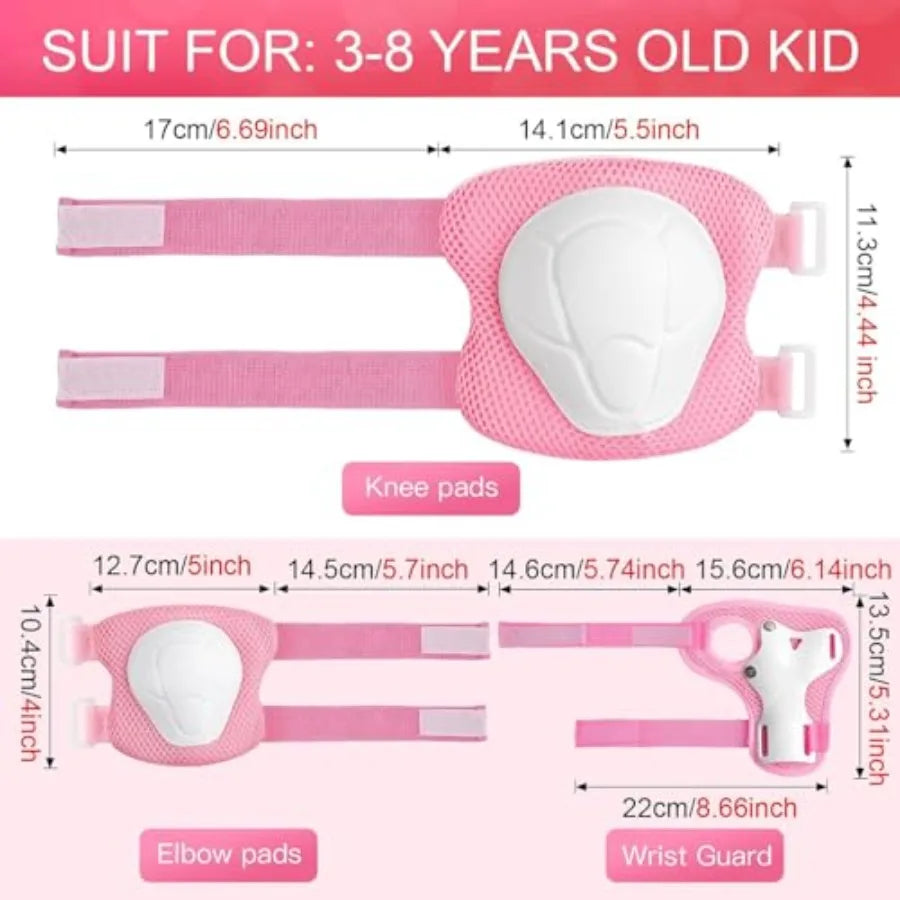 Bike Helmet And Protective Gear Set With Elbow Knee Pads