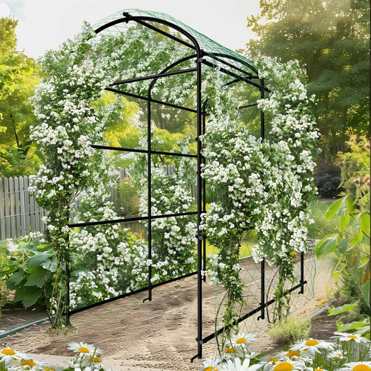 Wisfor U Shaped Metal Garden Trellis for Climbing Plants