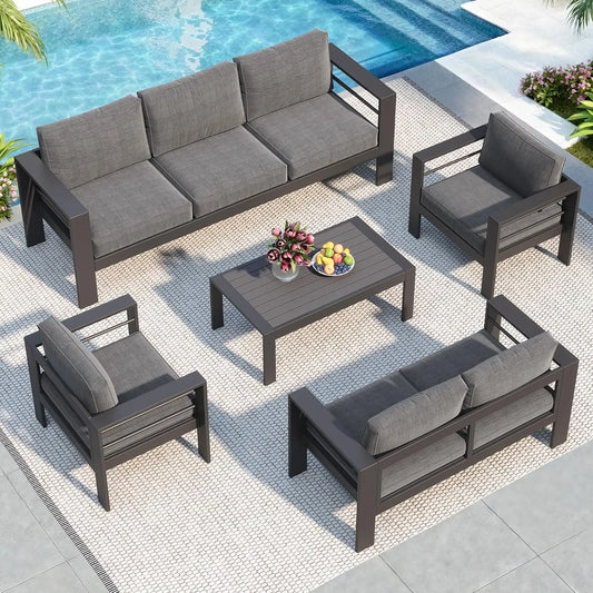 All Weather Aluminum Patio Furniture Set For Outdoor Use