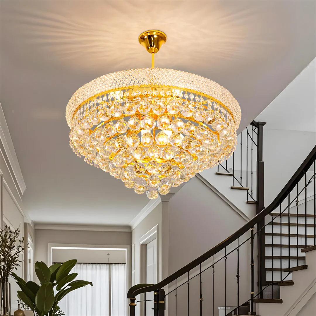 Vrygle Crystal Chandelier Pendant Light for Dining and Living Rooms