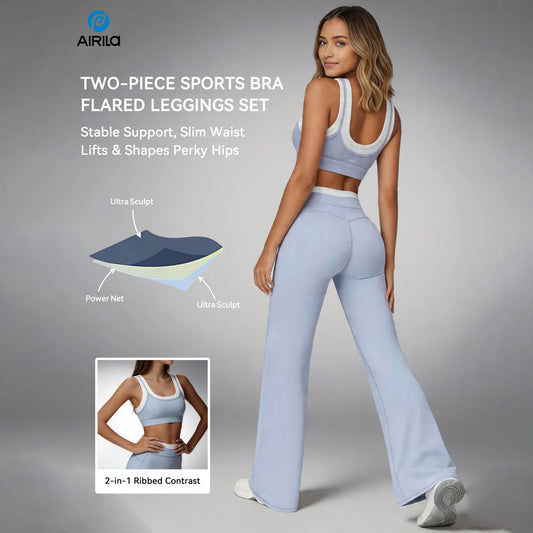 Airila Women's Yoga Set 2-Piece High-Waisted Crop Top Sportswear