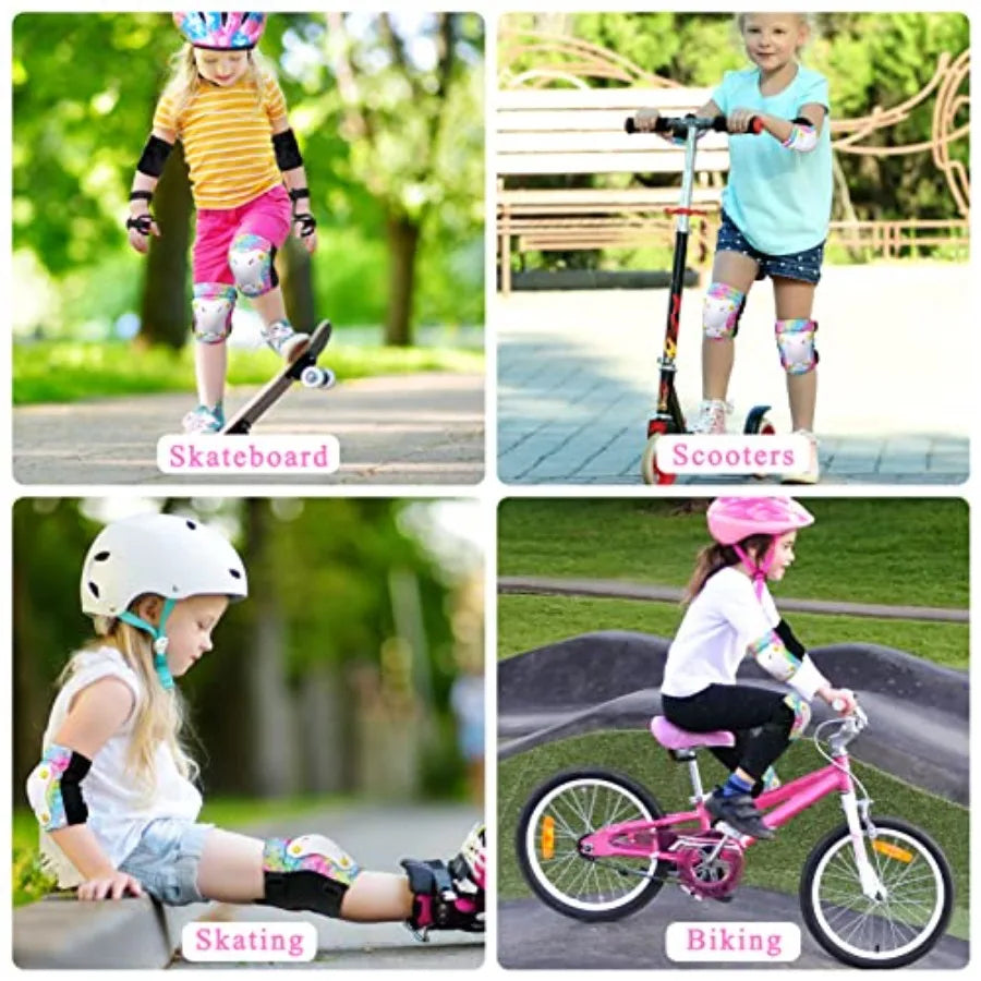 Toddler Protective Gear Set Knee Elbow Wrist Guards With Bag