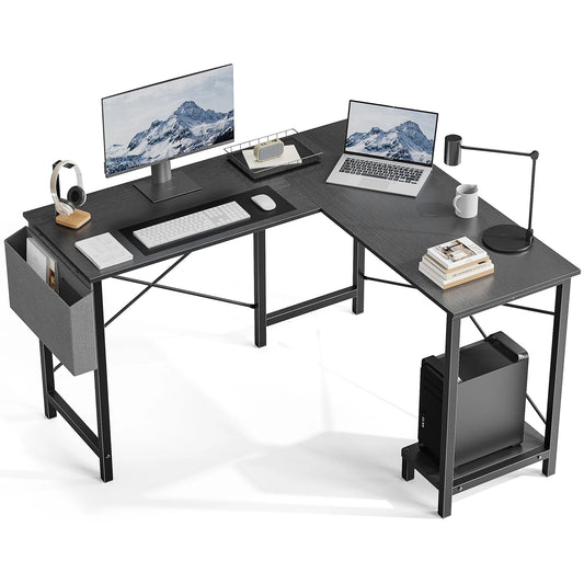 JHK Gaming Corner L Shaped PC Desk With CPU Storage