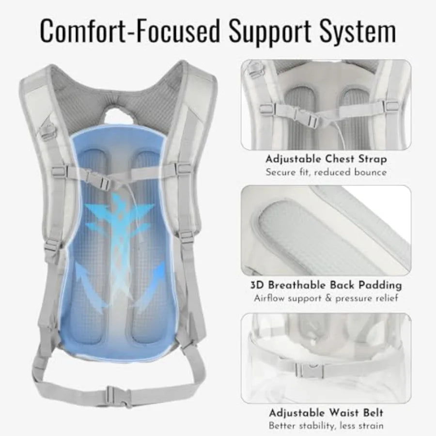 20L Hiking Backpack With 3L Hydration Bladder And Insulated Compartment
